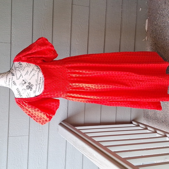 Anthropologie Selected Femme Anelli Off The Shoulder Organic Cotton Eyelet Dress - Picture 8 of 15